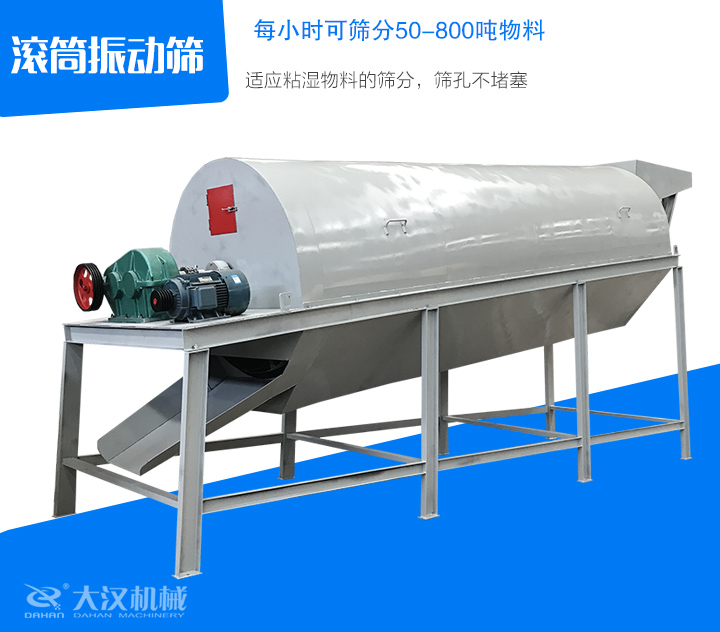 滾筒振動(dòng)篩適應(yīng)粘濕物料的篩分,篩孔不堵塞
